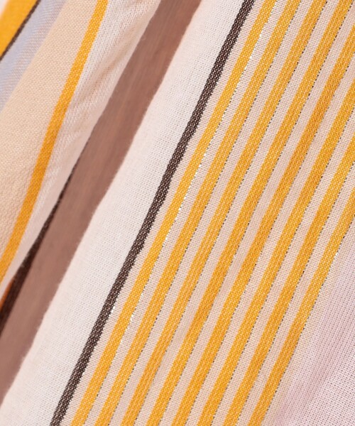 NE QUITTEZ PAS!（ヌキテパ）の「ne Quittez pas:〈手洗い可能〉ストライプ Vネック ドレス（ワンピース・レディース・グリーン/オレンジ・ONE SIZE）」の11枚目の写真