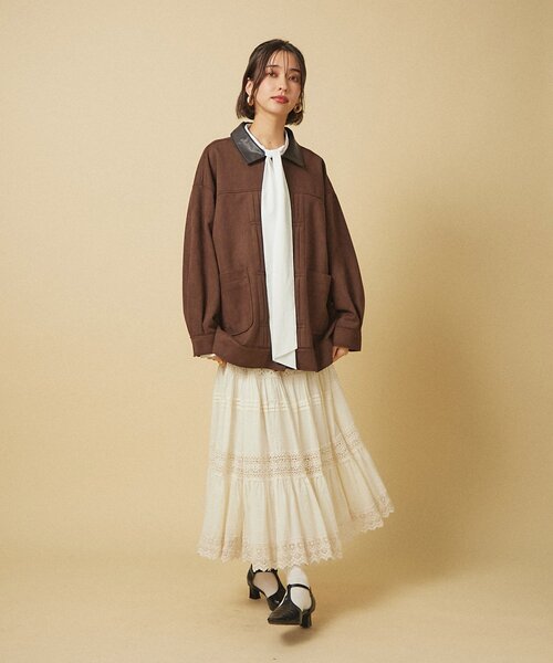 セール】【nane】【India Series】レースピンタックロングスカート