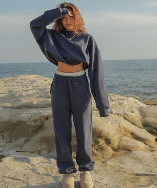 INTER FACTORY（インターファクトリー）の「moeka - SUNOUTFIT 裏起毛スウェットセットアップ（スウェット・レディース・ブラウン/ネイビー・MEDIUM/LARGE）」の13枚目の写真