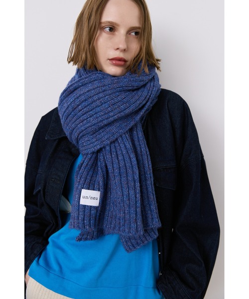 リブニットビッグストール / 大判ストール / マフラー（マフラー