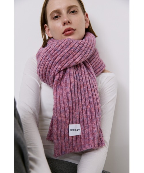 un/neu（アンノイ）の「リブニットビッグストール / 大判ストール