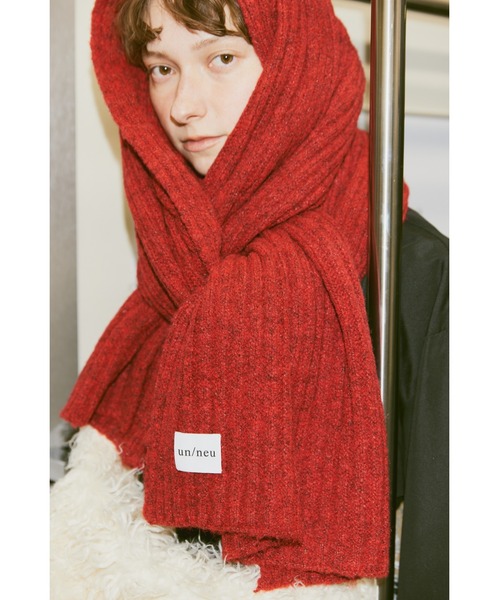 リブニットビッグストール / 大判ストール / マフラー（マフラー