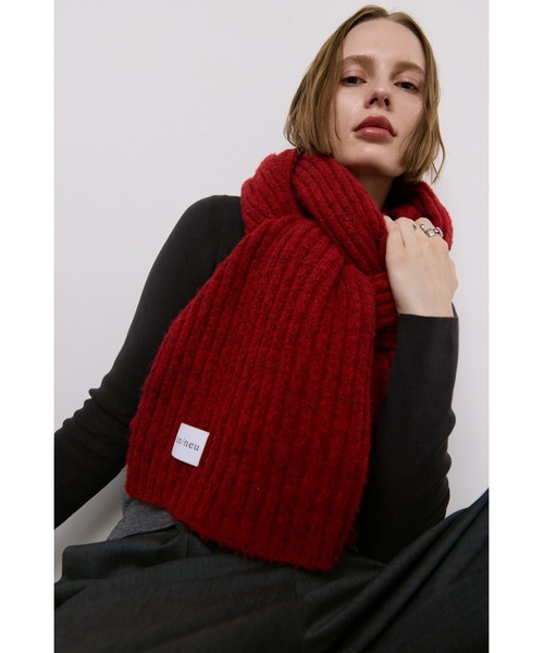 un/neu（アンノイ）の「リブニットビッグストール / 大判ストール