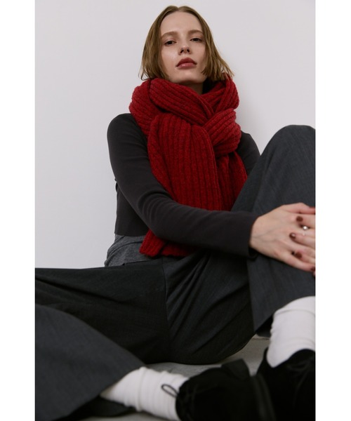 un/neu（アンノイ）の「リブニットビッグストール / 大判ストール