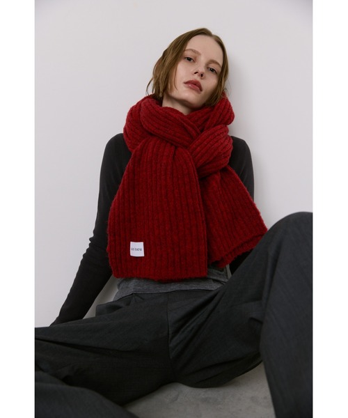 マルセルラサンス リブニットマフラー リブニットビッグストール / 大判ストール / マフラー（マフラー