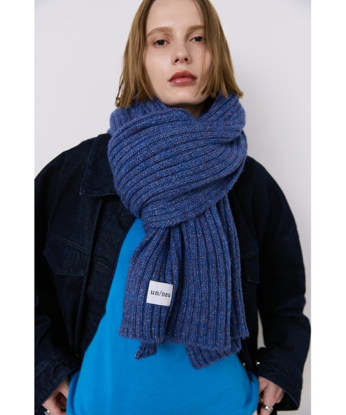 リブニットビッグストール / 大判ストール / マフラー（マフラー）｜un