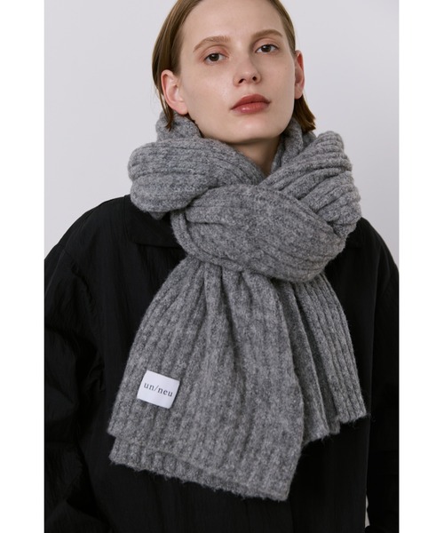 リブニットビッグストール / 大判ストール / マフラー（マフラー）｜un
