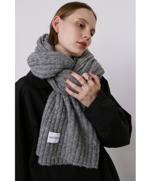un/neu（アンノイ）の「リブニットビッグストール / 大判ストール
