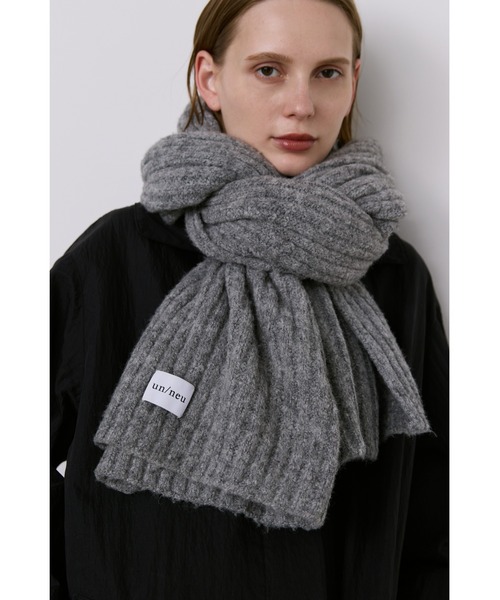 リブニットビッグストール / 大判ストール / マフラー（マフラー