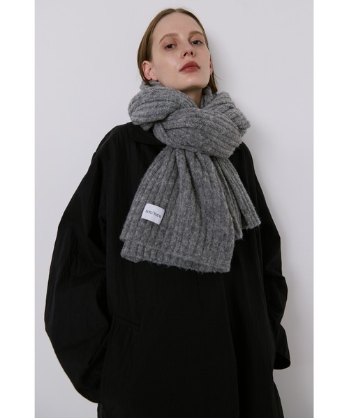 リブニットビッグストール / 大判ストール / マフラー（マフラー
