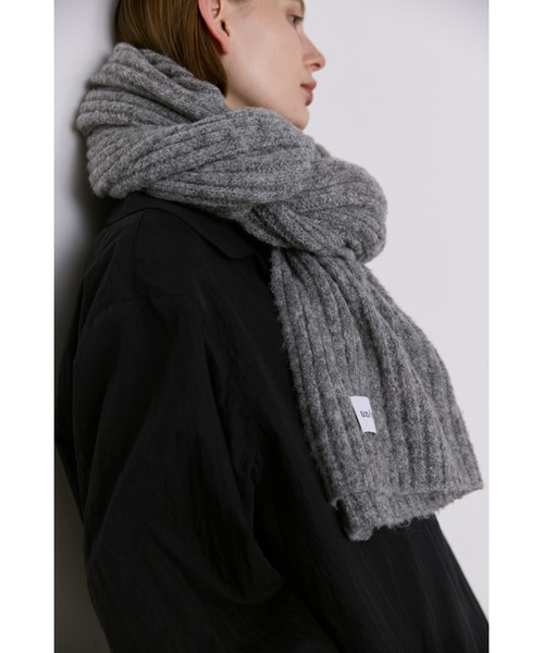 マルセルラサンス リブニットマフラー リブニットビッグストール / 大判ストール / マフラー（マフラー