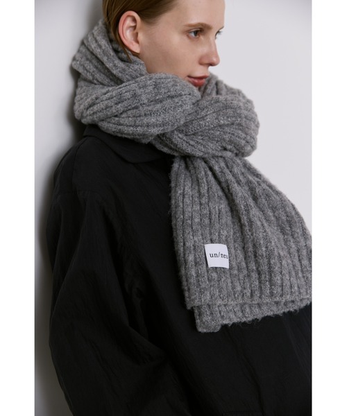 リブニットビッグストール / 大判ストール / マフラー（マフラー）｜un