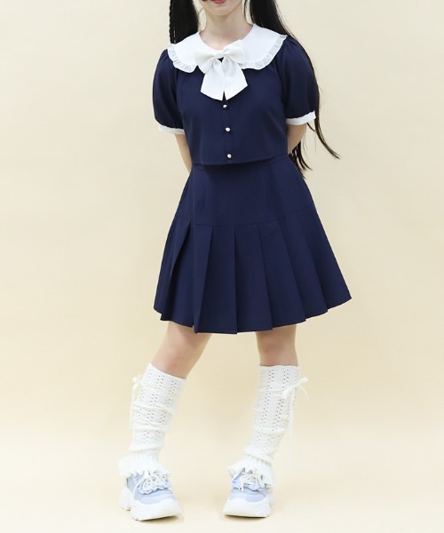 セール】バイカラードッキングミニOP（ワンピース）｜axes femme