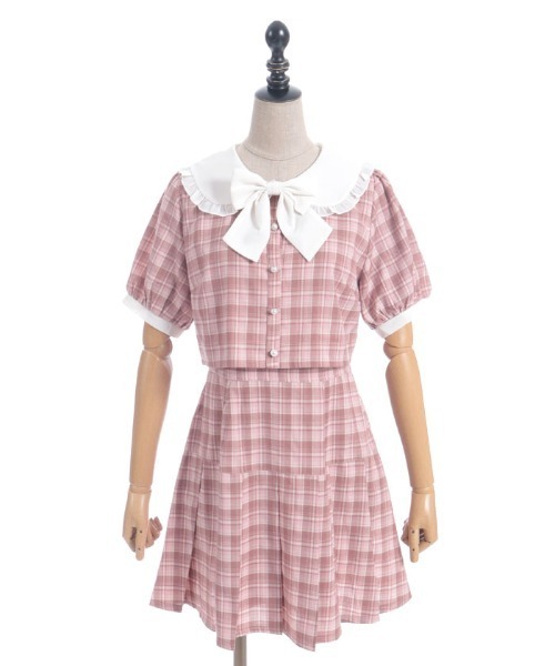 セール】バイカラードッキングミニOP（ワンピース）｜axes femme