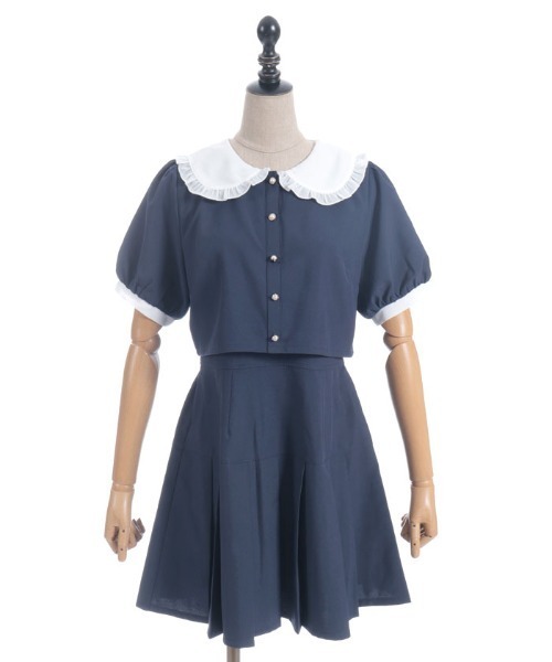 セール】バイカラードッキングミニOP（ワンピース）｜axes femme