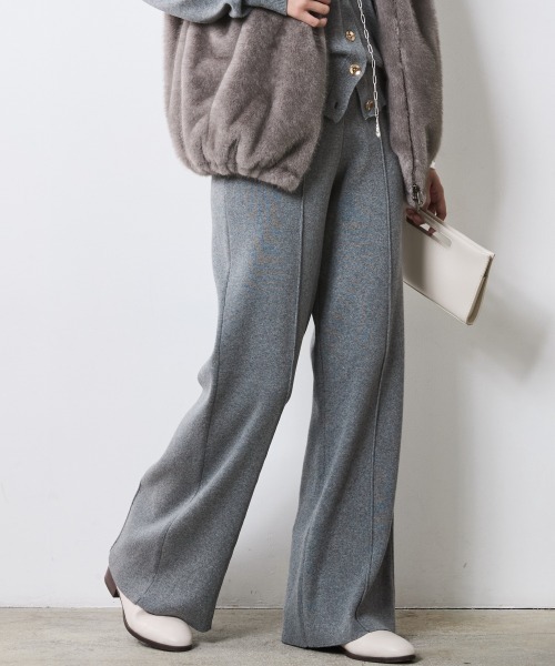 CHIC STYLE（シックスタイル）の「ニットストレートパンツ＜大きいサイズ有＞シックスタイル（その他パンツ・レディース・ブラック/グレー/ベージュ・M/L/LL/3L/4L/5L）」の7枚目の写真