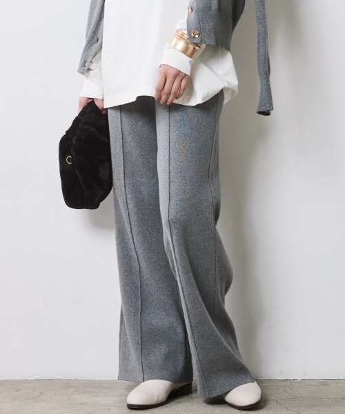 CHIC STYLE（シックスタイル）の「ニットストレートパンツ＜大きいサイズ有＞シックスタイル（その他パンツ・レディース・ブラック/グレー/ベージュ・M/L/LL/3L/4L/5L）」の9枚目の写真