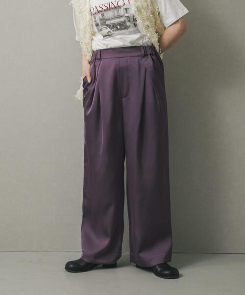 セール】サテンインタックパンツ（その他パンツ）｜SENSE OF PLACE by