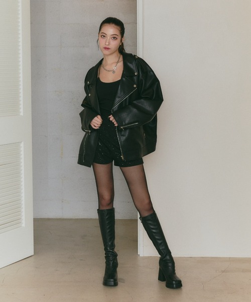 PUレザーオーバーライダース（ライダースジャケット）｜BLONDEY