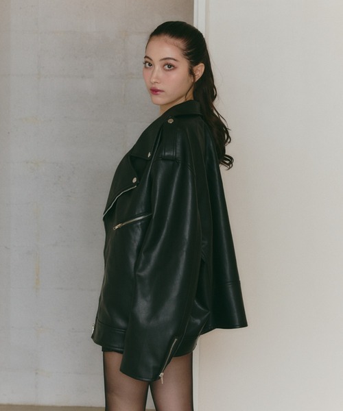 PUレザーオーバーライダース（ライダースジャケット）｜BLONDEY