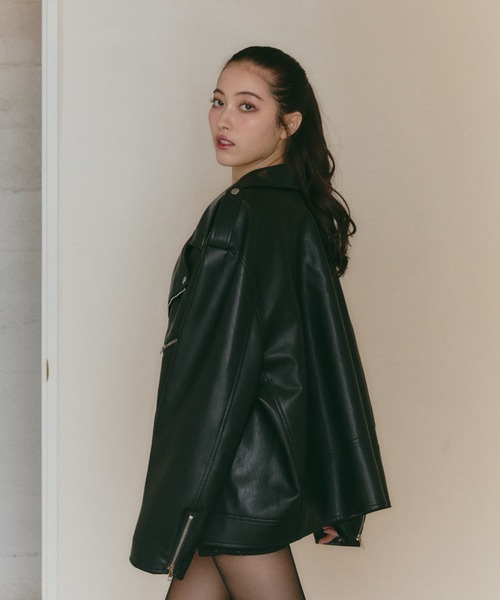 PUレザーオーバーライダース（ライダースジャケット）｜BLONDEY