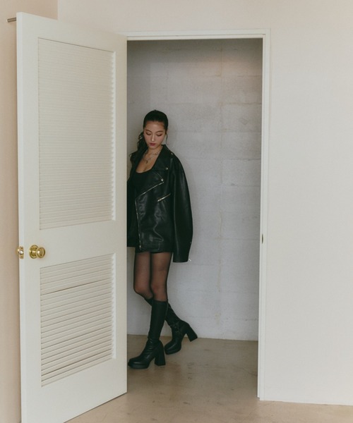 PUレザーオーバーライダース（ライダースジャケット）｜BLONDEY