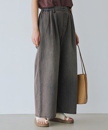 studio CLIP | タックストレートデニムパンツ[プチ・プラスサイズあり]《CLIP denim》(デニムパンツ)