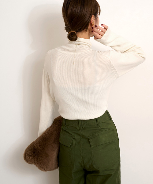 JOURNAL STANDARD relume（ジャーナルスタンダード　レリューム）の「《WEB限定追加 / 新色》スイスオーガニックコットンタートルネックプルオーバー（ニット/セーター・レディース・ホワイト/ブラウン/ベージュ系その他/レッド/ブラック/ブルー・FREE）」の21枚目の写真
