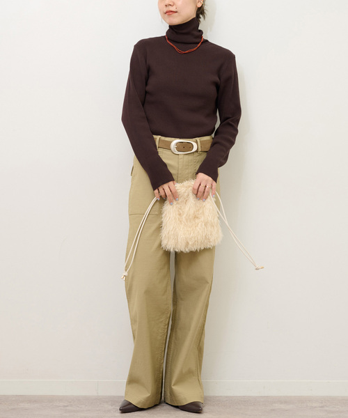 JOURNAL STANDARD relume（ジャーナルスタンダード　レリューム）の「《WEB限定追加 / 新色》スイスオーガニックコットンタートルネックプルオーバー（ニット/セーター・レディース・ホワイト/ブラウン/ベージュ系その他/レッド/ブラック/ブルー・FREE）」の22枚目の写真