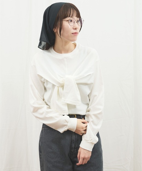 fig Ｌondon（フィグロンドン）の「tie me tee（Tシャツ/カットソー・レディース・グレー/レッド/ホワイト・FREE）」の12枚目の写真