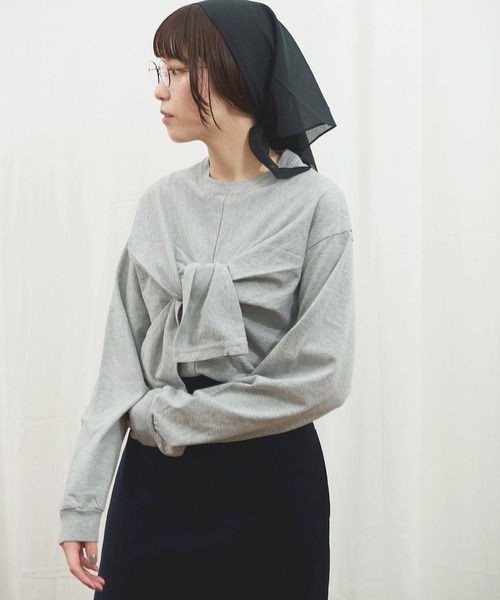 fig Ｌondon（フィグロンドン）の「tie me tee（Tシャツ/カットソー・レディース・グレー/レッド/ホワイト・FREE）」の18枚目の写真