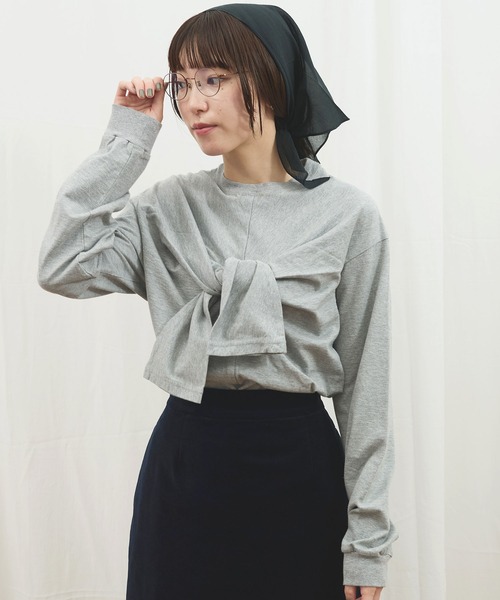 fig Ｌondon（フィグロンドン）の「tie me tee（Tシャツ/カットソー・レディース・グレー/レッド/ホワイト・FREE）」の15枚目の写真