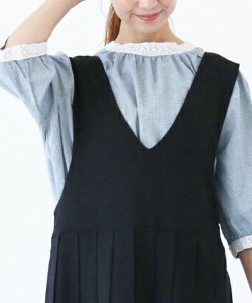 sanpo kuschel(サンポクシェル)の「優しい時を共に過ごすリネン服(シャツ/ブラウス・レディース・ブルー・FREE)」の12枚目の写真