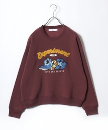 新品タグ付き Disney Moussy スウェット 刺繍 赤 マウジー「ミッキー＆ミニー」の“90年代風”刺繍入りアウターや