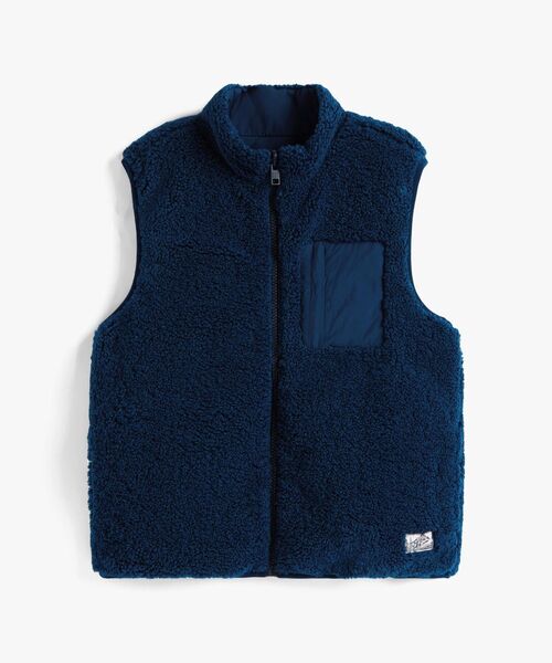 TOMMY HILFIGER（トミーヒルフィガー）の「KIDS リバーシブルテディナイロンベスト（ダウンベスト・キッズ・ネイビー・150cm/160cm/130cm/140cm）」の6枚目の写真