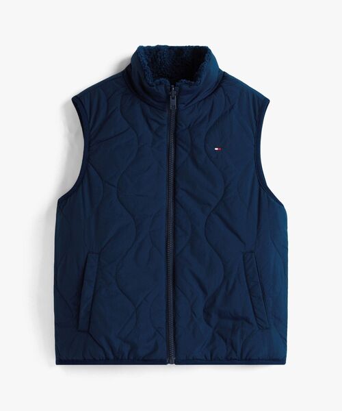 TOMMY HILFIGER（トミーヒルフィガー）の「KIDS リバーシブルテディナイロンベスト（ダウンベスト・キッズ・ネイビー・150cm/160cm/130cm/140cm）」の7枚目の写真