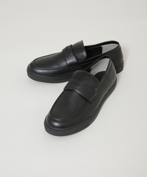 Nanostudio 黒ローファー セール】コインローファースニーカー（ローファー）｜NANO universe