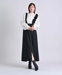 フリルサスペンダー付スカート