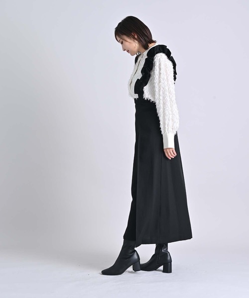 RAW FUDGE(ローファッジ)の「フリルサスペンダー付スカート(スカート・レディース・ブラック/チャコールグレー・M)」の16枚目の写真