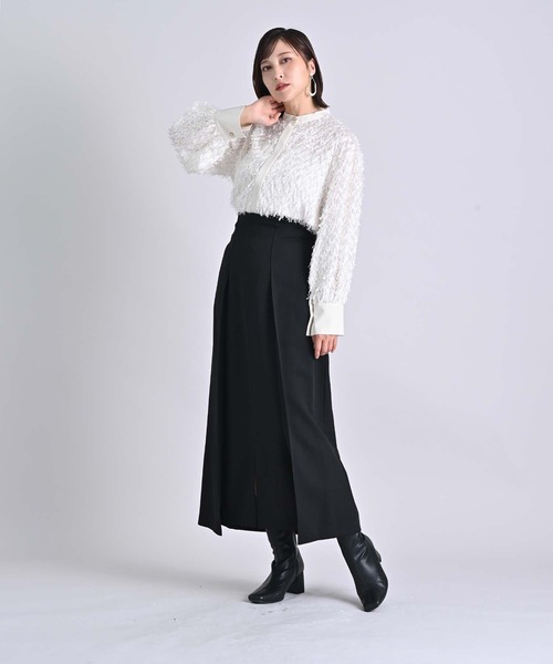 RAW FUDGE(ローファッジ)の「フリルサスペンダー付スカート(スカート・レディース・ブラック/チャコールグレー・M)」の19枚目の写真