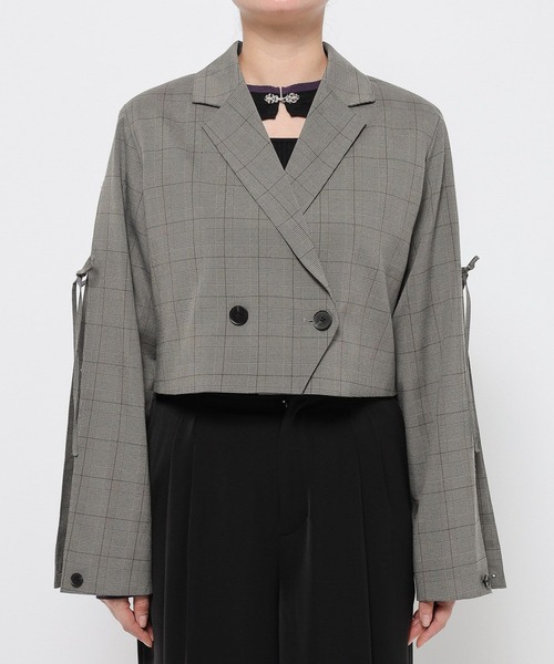 リボンタックショートジャケット(HARE)（テーラードジャケット）｜HARE