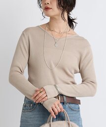 RIVE DROITE | 【オンオフ使える】2wayリブニット(ニット/セーター)