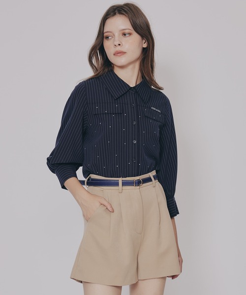 レディアゼル シャツ New arrival--- 🏷️20022411100040 ジップ刺繍シャツ ¥8,900+tax