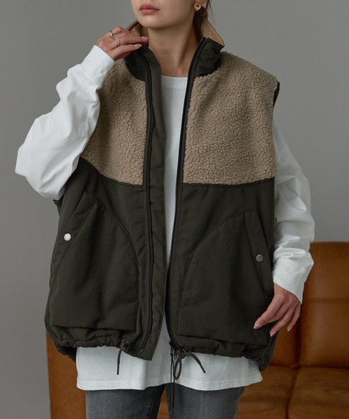 ボア切り替え ダウンベスト UNDERCOVER アンダーカバー 22AW ボア切替
