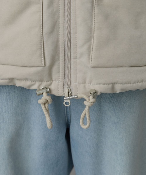 r.（アールドット）の「ボア切替　中わたベスト（ダウンベスト・レディース・キナリ/オリーブ/ブラック・FREE）」の18枚目の写真