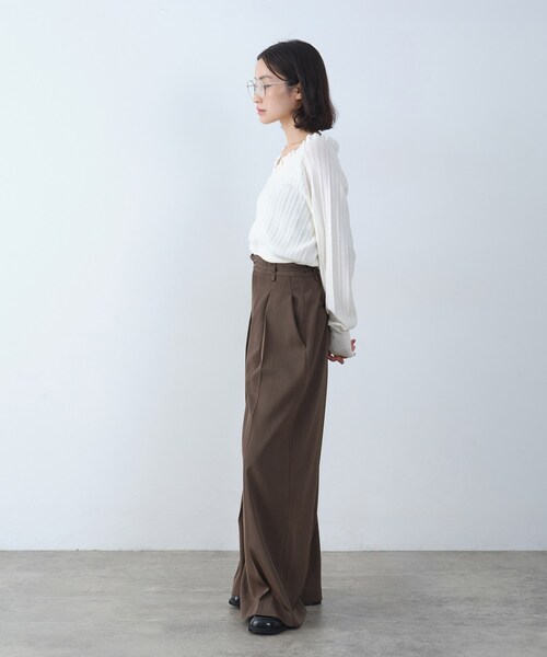 CODE A（コードエー）の「urban tailor wide trousers（その他パンツ・レディース・ブラック/ブラウン系・34/35/38/36）」の5枚目の写真