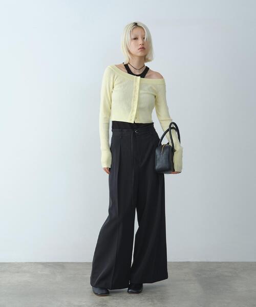 CODE A（コードエー）の「urban tailor wide trousers（その他パンツ・レディース・ブラック/ブラウン系・34/35/38/36）」の11枚目の写真