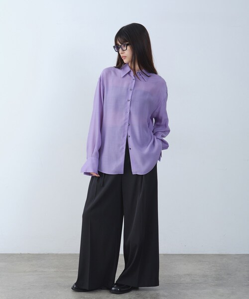 CODE A（コードエー）の「urban tailor wide trousers（その他パンツ・レディース・ブラック/ブラウン系・34/35/38/36）」の12枚目の写真