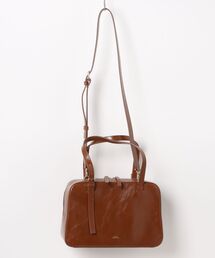 A.P.C. ブラウンレザーハンドバッグ　最終SALE A.P.C. ブラウンレザーハンドバッグ 最終SALE