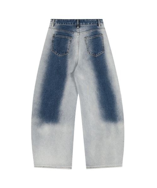 HOOK(フック)の「グラデーションカラー コクーン デニムパンツ(デニムパンツ・メンズ・ブルー/ブラック・MEDIUM/SMALL/LARGE)」の8枚目の写真
